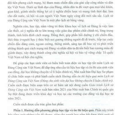 Hướng Dẫn Ôn Thi Hiệu Quả Môn Lịch Sử Đảng Cộng Sản Việt Nam (Dùng Cho Sinh Viên Đại Học Không Chuyên Lí Luận Chính Trị)
