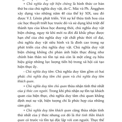 Giáo trình Triết học (Dùng cho khối không chuyên ngành triết học trình độ đào tạo thạc sĩ, tiến sĩ các ngành khoa học tự nhiên, công nghệ) - bản in 2025