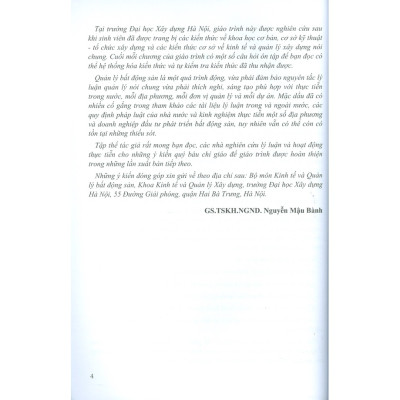 Giáo Trình Quản Lý Bất Động Sản