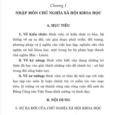Giáo trình chủ nghĩa xã hội khoa học (Dành cho bậc đại học hệ không chuyên lý luận chính trị) - bản in 2024