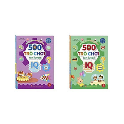 Sách - 500 Trò Chơi Rèn Luyện IQ Cho Trẻ 4 - 10 Tuổi - Khả Năng Tư Duy + Khả Năng Tưởng Tượng - Combo 2 Cuốn - Minh Thắng