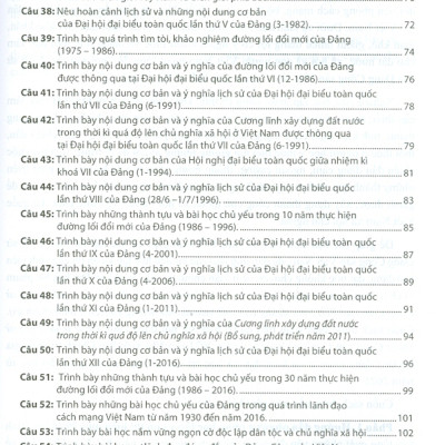 Hướng Dẫn Ôn Thi Hiệu Quả Môn Lịch Sử Đảng Cộng Sản Việt Nam (Dùng Cho Sinh Viên Đại Học Không Chuyên Lí Luận Chính Trị)