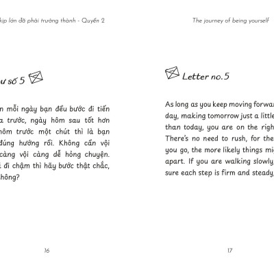 The Journey Of Being Yourself - Chưa Kịp Lớn Đã Phải Trưởng Thành - Quyển 2 (Bìa Trắng) (Sách Song Ngữ Anh-Việt) - TIME