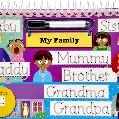 Wipe Clean Easel Book With Pen - First Words