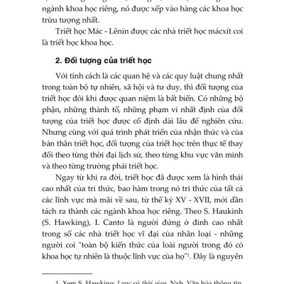 Giáo trình Triết học (Dùng cho khối không chuyên ngành triết học trình độ đào tạo thạc sĩ, tiến sĩ các ngành khoa học tự nhiên, công nghệ) - bản in 2025