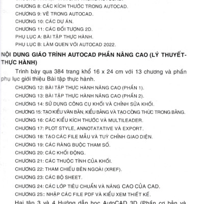Giáo Trình Autocad - Phần Nâng Cao (Lý Thuyết - Thực Hành) - STK