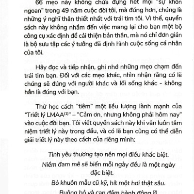 Cảm Ơn, Nhưng Không Phải Hôm Nay! - Triết Lý LMAA