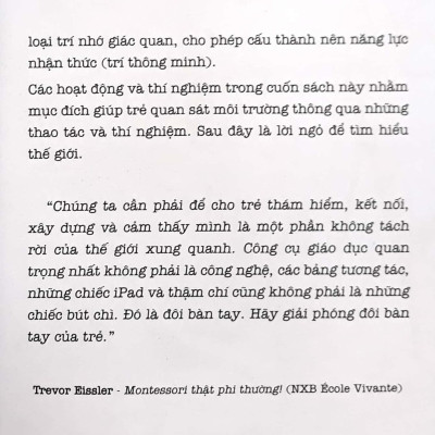 Học Montessori Để Dạy Trẻ Theo Phương Pháp Montessori - 100 Hoạt Động Montessori: Con Không Muốn Làm Cây Trong Lồng Kính