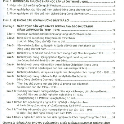 Hướng Dẫn Ôn Thi Hiệu Quả Môn Lịch Sử Đảng Cộng Sản Việt Nam (Dùng Cho Sinh Viên Đại Học Không Chuyên Lí Luận Chính Trị)