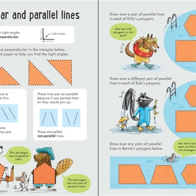 Sách tẩy xóa tiếng Anh - Usborne Key Skills Wipe-Clean: Wipe-Clean Geometry 8-9