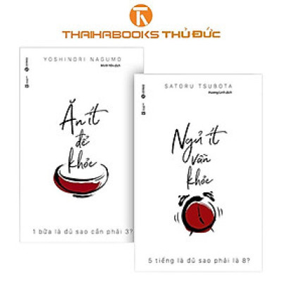 Sách - Combo 2 Cuốn: Ăn Ít Để Khỏe + Ngủ Ít Vẫn Khỏe - Thái Hà Books
