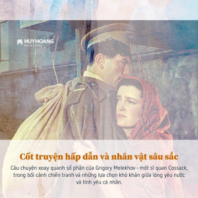 Sách - Sông đông êm đềm, boxset 2 tập, tiểu thuyết sử thi Nga, tiểu thuyết văn học - Huy Hoàng