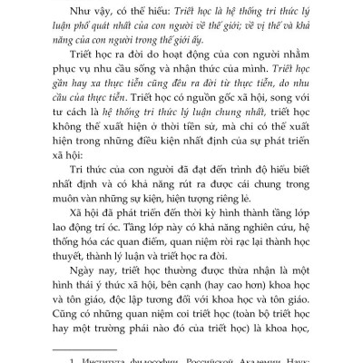 Giáo trình Triết học (Dùng cho khối không chuyên ngành triết học trình độ đào tạo thạc sĩ, tiến sĩ các ngành khoa học tự nhiên, công nghệ) - bản in 2025