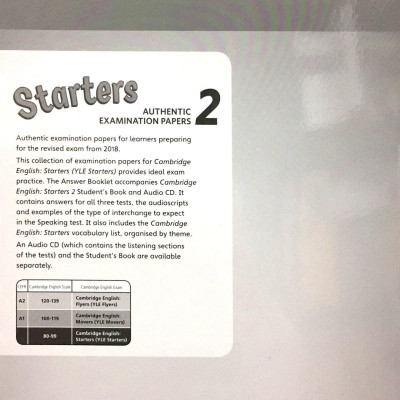 Cambridge English Young Learners 2 for Revised Exam from 2018 Starters Answer Booklet: Authentic Examination Papers