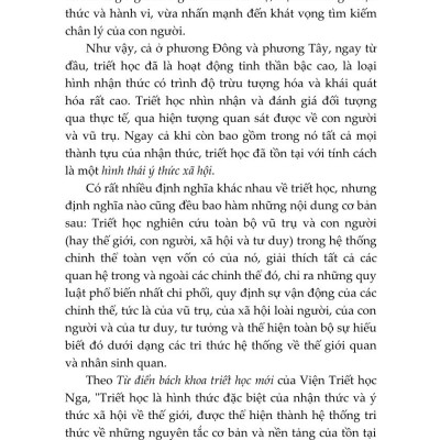 Giáo trình Triết học (Dùng cho khối không chuyên ngành triết học trình độ đào tạo thạc sĩ, tiến sĩ các ngành khoa học tự nhiên, công nghệ) - bản in 2025