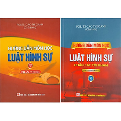 Combo 2 cuốn Hướng dẫn môn học Luật hình sự (tập 1,2) 