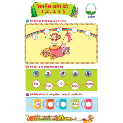 Sách - Bé Chuẩn Bị Vào Lớp 1 - Vở Bé Làm Toán Phát Triển Trí Tuệ - Dành Cho Bé Từ 5 - 6 Tuổi - Minh Thắng