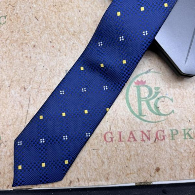 Cà vạt nam mẫu thắt sẵn dây kéo bản nhỏ 6cm mẫu xanh chấm vàng