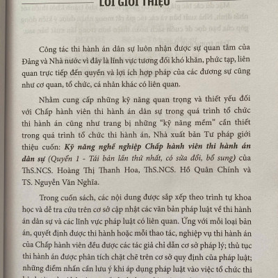 Kỹ năng nghề nghiệp Chấp hành viên Thi hành án Dân sự