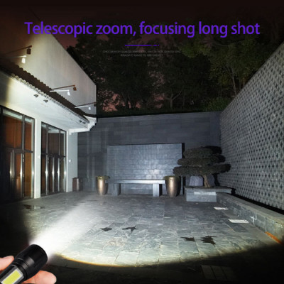 Đèn pin mini siêu sáng  với 3 chế độ sáng , có zoom ,dây cắm sạc  ,chống sốc , chống nước  kèm hộp đựng sang trọng 