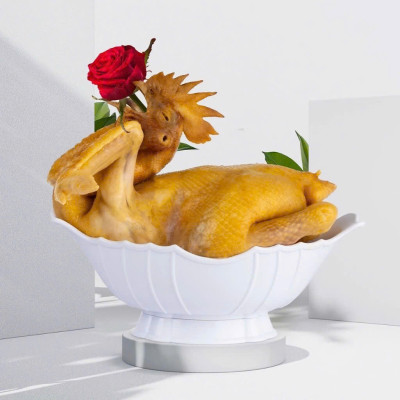 Bát thuyền đựng gà cúng nguyên con, đựng hoa quả nhựa  trắng dày cao cấp