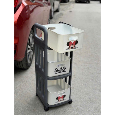 Kệ Nhựa 2-3 Tầng Để Đồ MicKey - Kệ Để Mỹ Phẩm, Văn Phòng Phẩm, Gia Vị Nhà Bếp Đa Năng - HÀNG CHÍNH HÃNG MINIIN