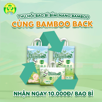 [Chính Hãng][Ảnh Thật] Tã/Bỉm Quần Nano Bamboo sợi tre thiên nhiên size XXL (16-22kg) (44 miếng + 3)