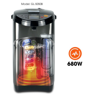 Bình Thuỷ Điện Gali GL-5050B Dung tích 5L nhỏ gọn, Thân bằng nhựa nguyên sinh cao cấp, lòng trong bằng Inox 304 dày chất lượng. Hàng chính hãng chất lượng cao bảo hành 24 tháng.