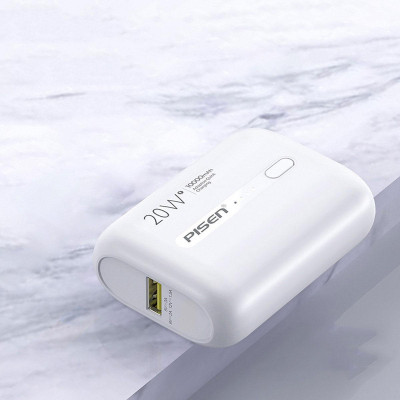 Sạc Dự Phòng Pisen Quick - Power Tiny 20W 10000mAh - Pisen TS-D304 - Màu Trắng