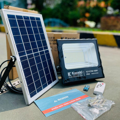 ĐÈN NĂNG LƯƠNG MẶT TRỜI KAZAKI KZ-FLT08-100W- HÀNG CHÍNH HÃNG