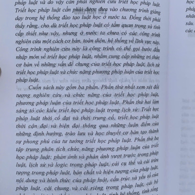 Triết học pháp luật- lịch sử và chức năng phương pháp luận