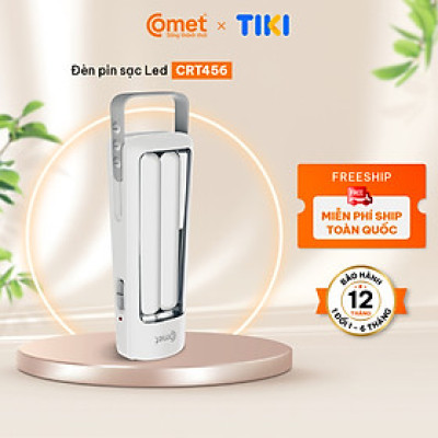 Đèn Pin Và Đèn Sạc Tích Điện Mini COMET CRT456 6W 1200MAH Lead -acid Sáng 4h liên tục