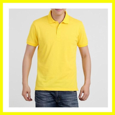 Áo Thun Có Cổ Cá Sấu 4 Chiều Màu Vàng