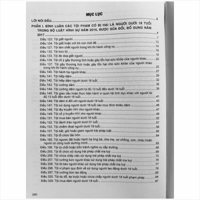 Sách Bình Luận Các Tội Phạm Có Bị Hại Là Người Dưới 18 Tuổi Trong Bộ Luật Hình Sự Năm 2015 và Sự Tham Gia Tố Tụng Hình Sự Của Họ (V1643P)