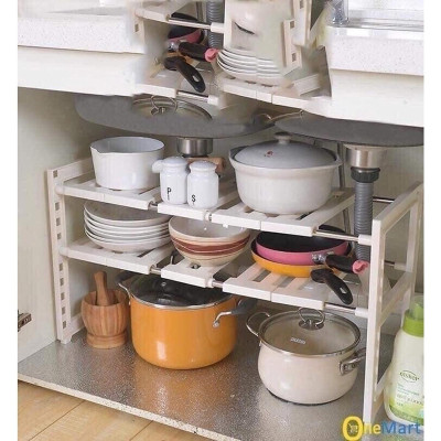 Kệ Để Xoong Chảo Dưới Gầm Bếp Tiện Lợi Chắc Chắn - Kệ Để Đồ 2 Tầng Mingxuan Dưới Bồn Rửa Bát