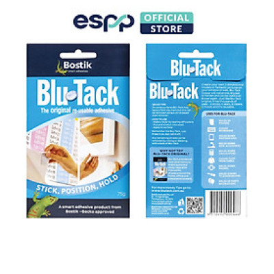 Combo 3 gói đất sét dán dính poster Blutack Xanh/ Trắng 75G - BOSTIK