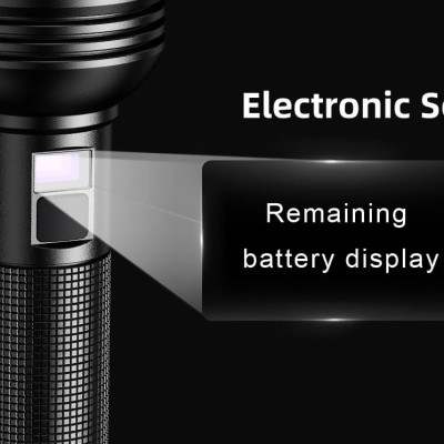 Đèn pin cầm tay công suất cao Superfire D18 - Hàng nhập khẩu chính hãng nhỏ gọn,thiết kế đơn giản có màn hình diện tử hiển thị dung lượng cùng với độ sáng lên đến 2000lm 