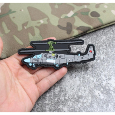 Patch_velcro cao su PVC hình máy bay và trực thăng dán ba lô_túi xách