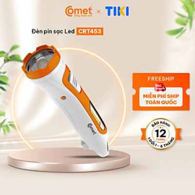 Đèn Pin Sạc Tích Điện LED Comet CRT453 2W Đa Năng Đèn Pin Cầm Tay Siêu Sáng 4h liên tục