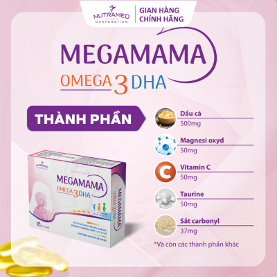 Viên uống Megamama hỗ trợ bổ sung vitamin và khoáng chất thiết yếu cho mẹ và bé (30 viên) - Nutramed
