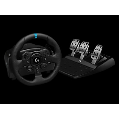 Bộ vô lăng & bàn đạp chơi game đua xe Logitech G923 - Phản hồi lực TRUEFORCE, tay cầm bọc da cao cấp, tương thích PS5, PS4, PC, Mac - Hàng Chính Hãng 