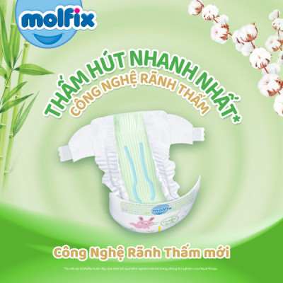 Miếng lót sơ sinh Molfix Thiên nhiên NB2 gói 60 miếng Vaca Baby House