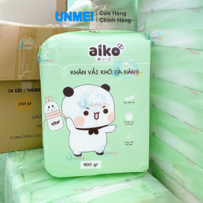 (Túi Lớn Tiết Kiệm) Khăn Khô, Khăn Vải Khô Đa Năng Aiko Bịch 900g (KT:13,5x19cm)
