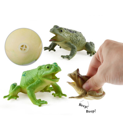 Bộ 6 đồ chơi Ếch nhái giả Frog Toy size lớn nhiều màu y như thật cho bé chơi Halloween