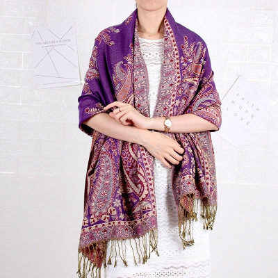 KHĂN CHOÀNG CỔ PASHMINA THỔ CẦM HOA HỒNG 10