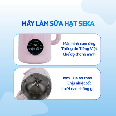 Máy làm sữa hạt mini SEKA SK320 PRO - 1.2 lít - 800W - 5 chức năng - Hàng chính hãng
