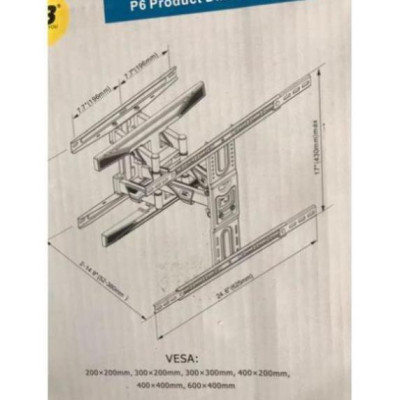 Gía Khung Treo North Bayou NB-P6 Tivi 45– 75 inch, tải 45,5 kg, Xoay Đa Năng - Hàng Chính Hãng