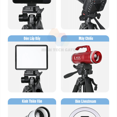tripod chân đế điện thoại, máy ảnh G-185 hỗ trợ quay chụp video, livestream, quay live tik tok chống rung lắc, cứng cáp, hàng chính hãng