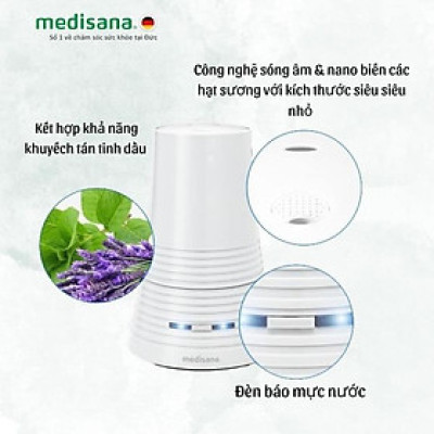 Máy tạo ẩm và khuếch tán tinh dầu Medisana AH 662 Hàng chính hãng