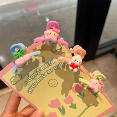 Set 10 Kẹp Càng Cua gắn charm Siêu Xinh Cho Bé - kẹp tóc đuôi ngựa bé gái - phụ kiện tóc cưng xỉu